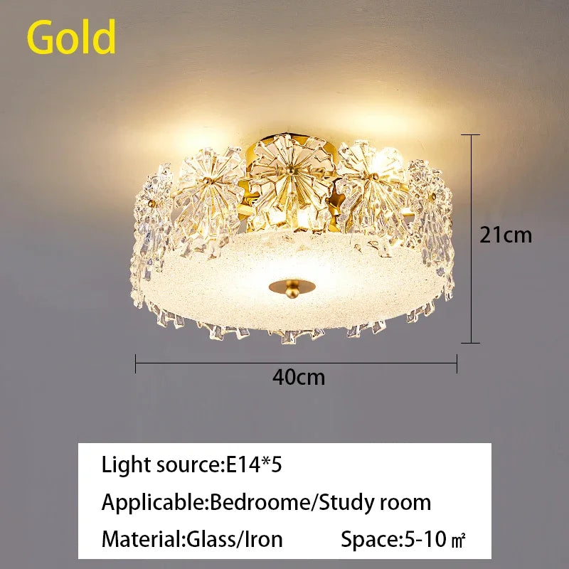 plafonnier led en verre cristal design minimaliste pour intérieur élégant