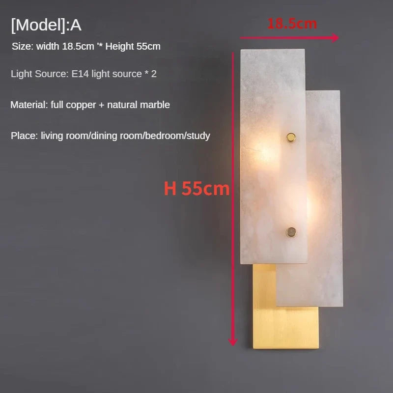 applique murale led en cuivre design créatif et personnalisable