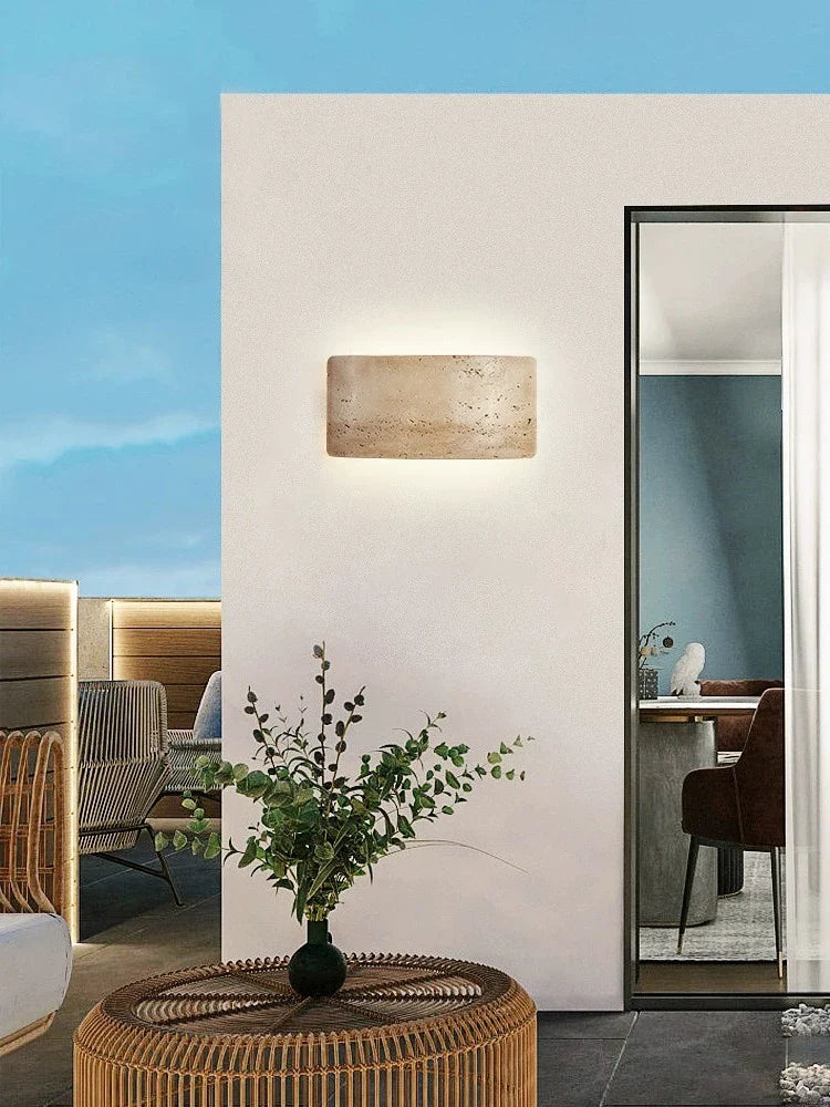 applique murale led wabi-sabi étanche pour jardin et intérieur