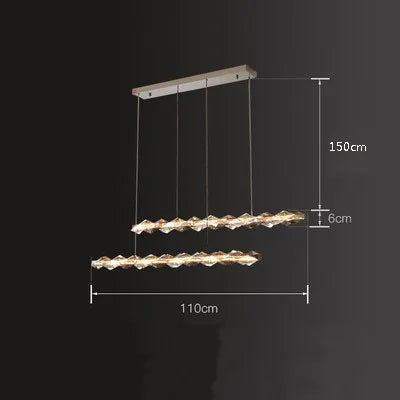 lustre moderne en cristal pour ambiance élégante et minimaliste
