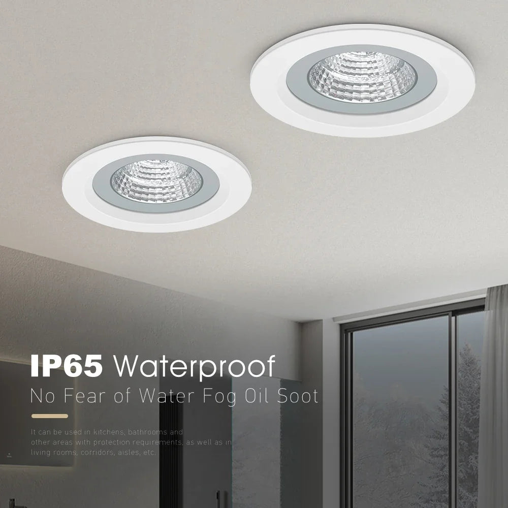 Spot IP65 LED étanche Downlight encastré salle de bain Anti-buée cuisine salle de douche hôtel salle de douche éclairage