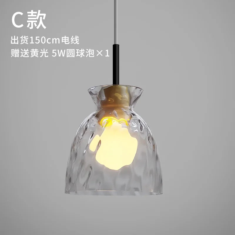 lampe suspension led japonaise bois verre décor luminaire