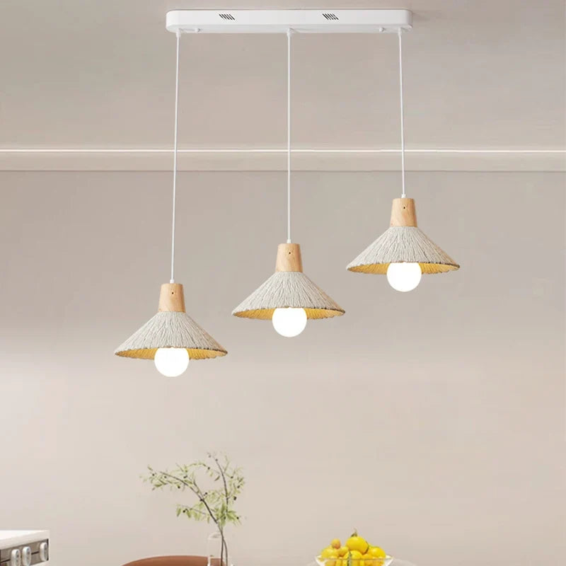 lustre nordique pastoral multi-têtes lampes décoratives simples