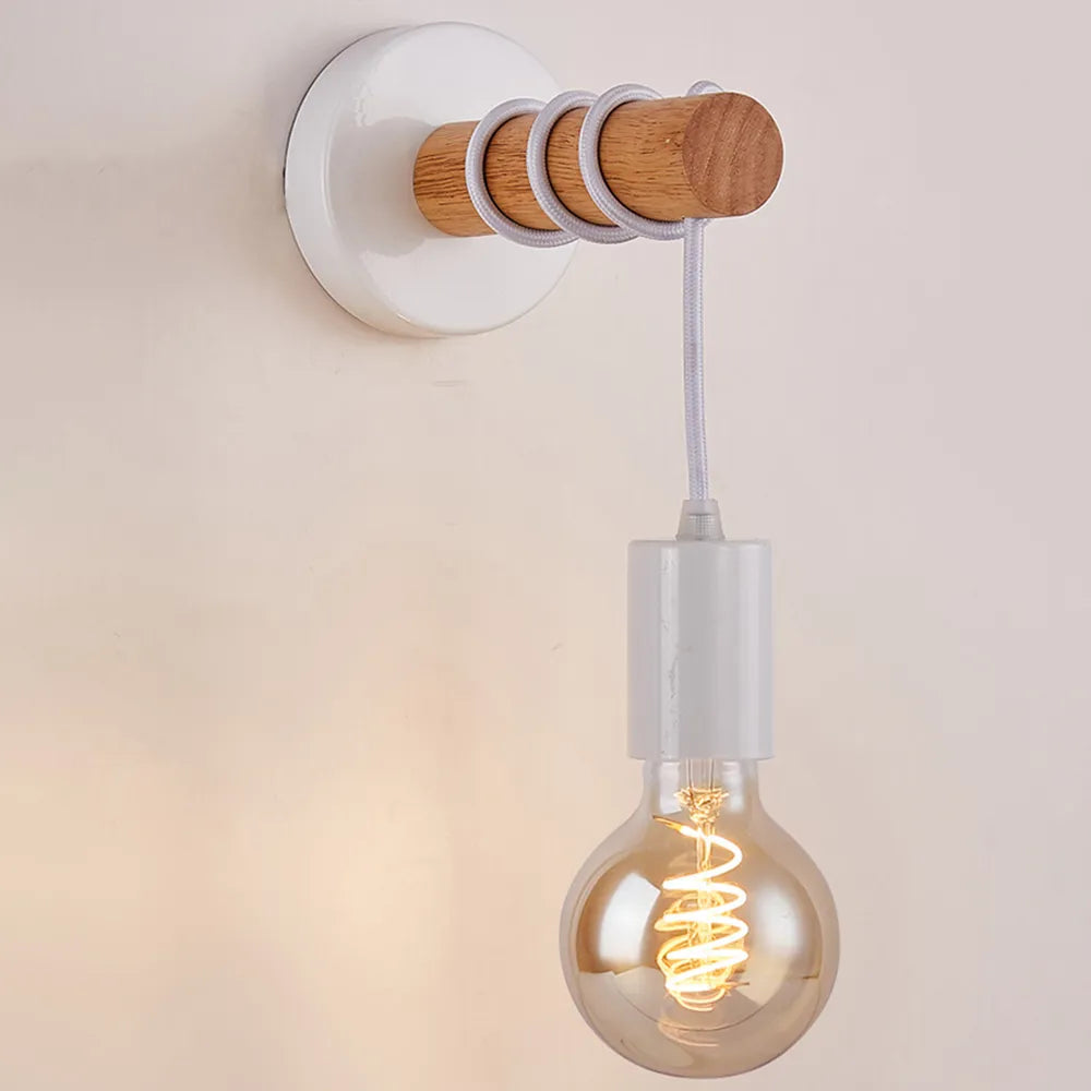 Applique murale d'intérieur minimaliste moderne en bois