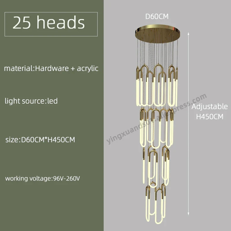 suspension moderne design nordique éclairage led loft élégant