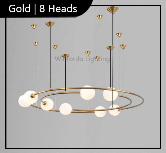 lustre post-moderne globe suspendu pour projet hôtelier winfordo