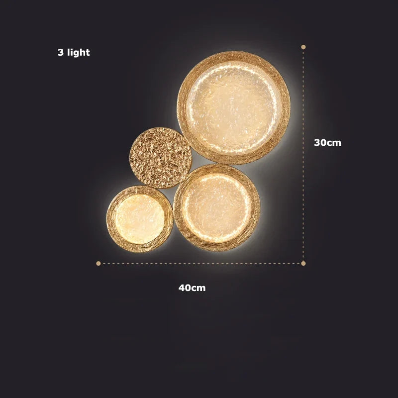 applique murale led miroir magique en cuivre décoration externe