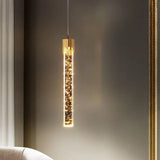 Luminaires suspendus modernes barre de LED en cristal lampes de chevet suspendues salon chambre éclairage intérieur créatif décor à la maison barre