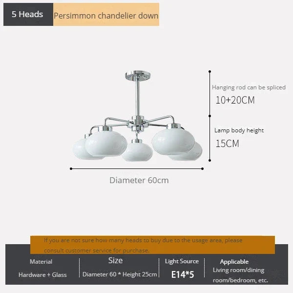 lustre moderne bauhaus en verre pour salon nordique