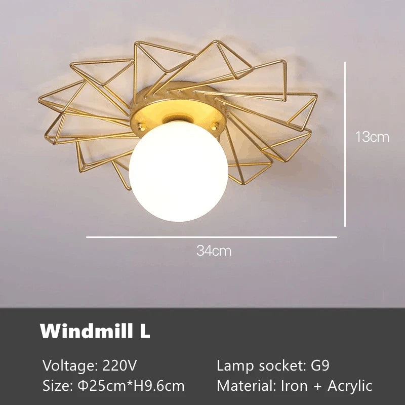 plafonnier luxe en forme de feuille de lotus style nordique décoratif