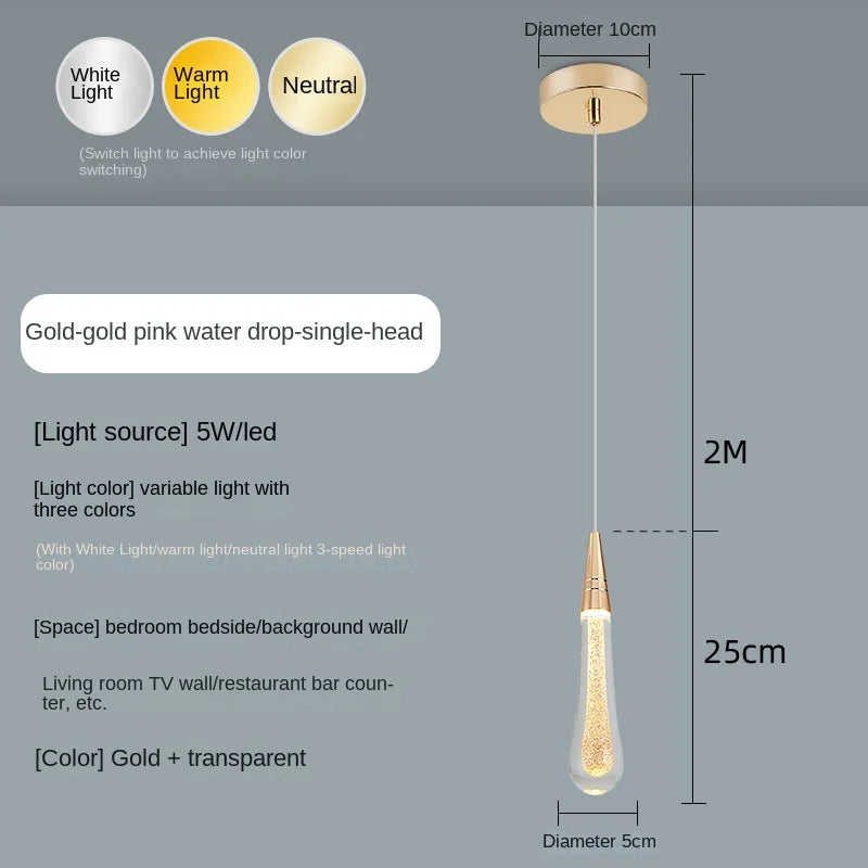 Suspension en cristal au design moderne
