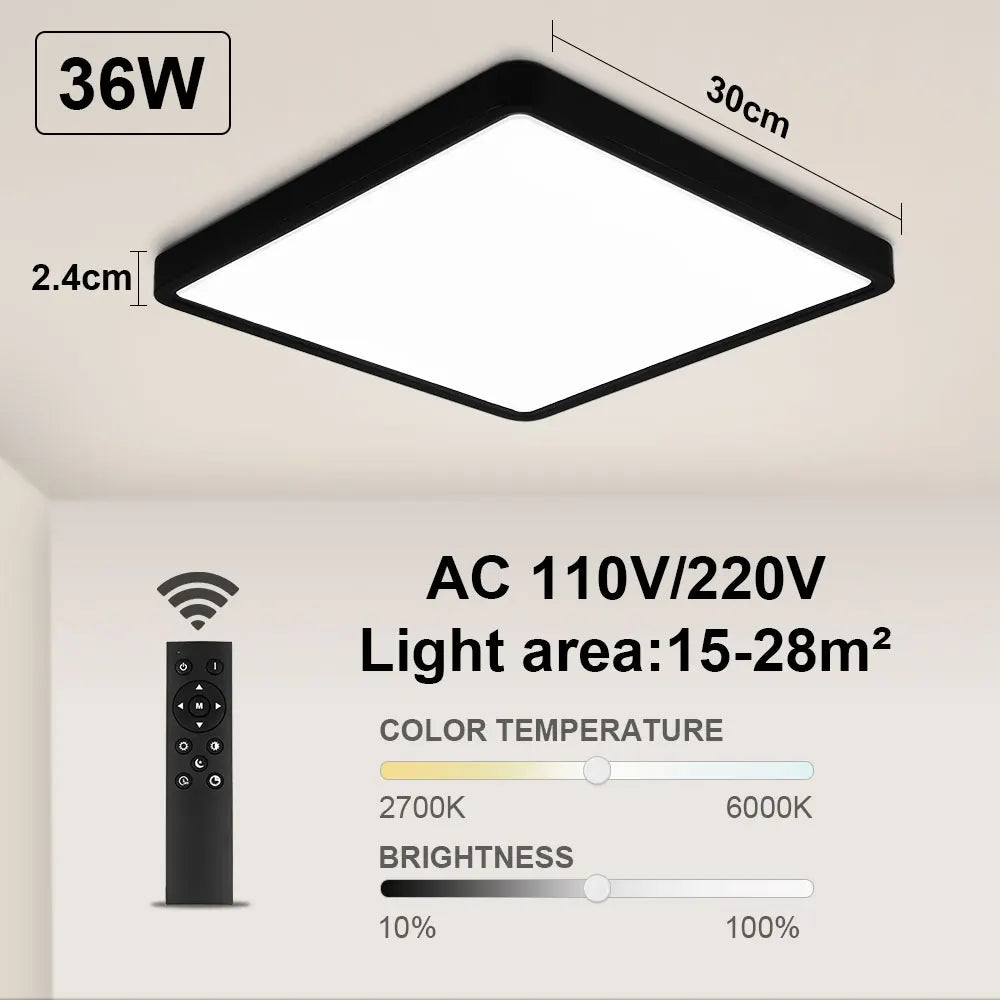 Tuya Smart LED plafonnier App commande vocale Alexa Google télécommande plafonniers carrés salon chambre éclairage