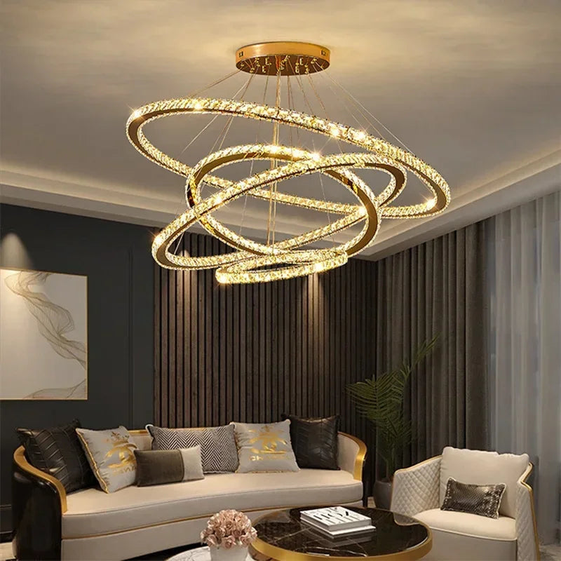 lustre en cristal winfordo pour hall d'exposition