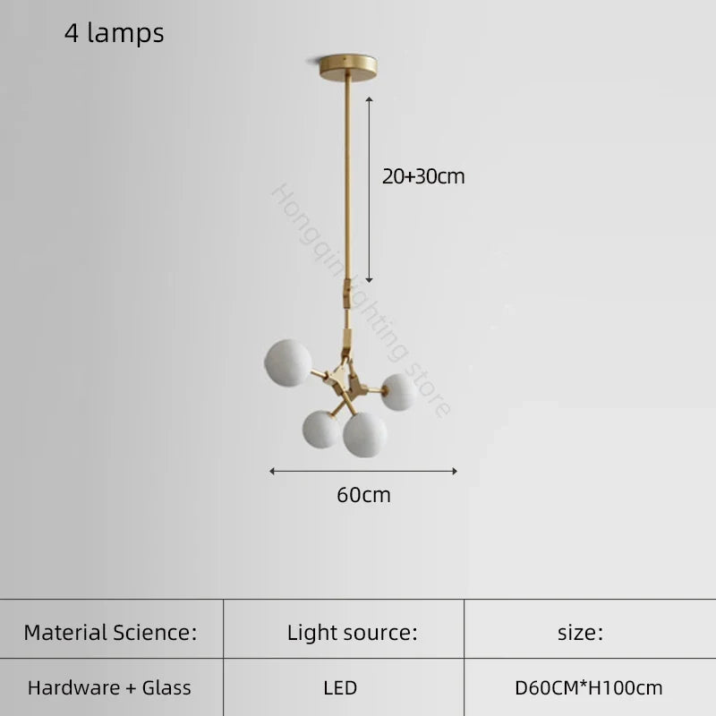 lustre minimaliste en verre pour un éclairage élégant
