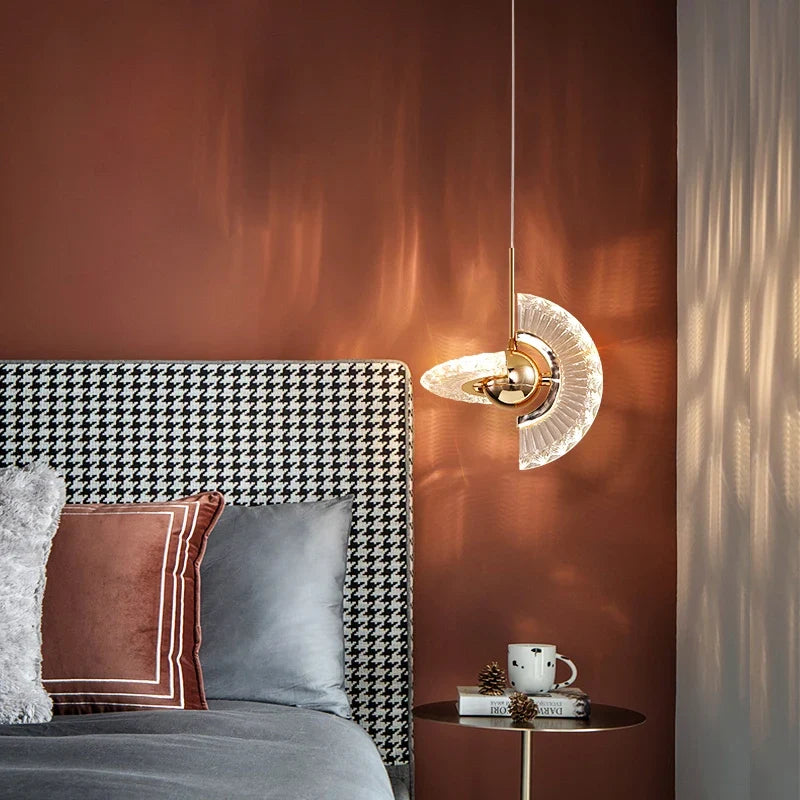 Lustre nordique ovale en cristal LED
