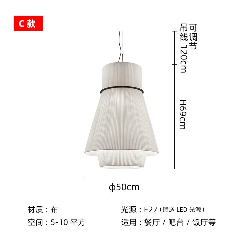 suspension décoration nordique tissu artistique grain vertical moderne