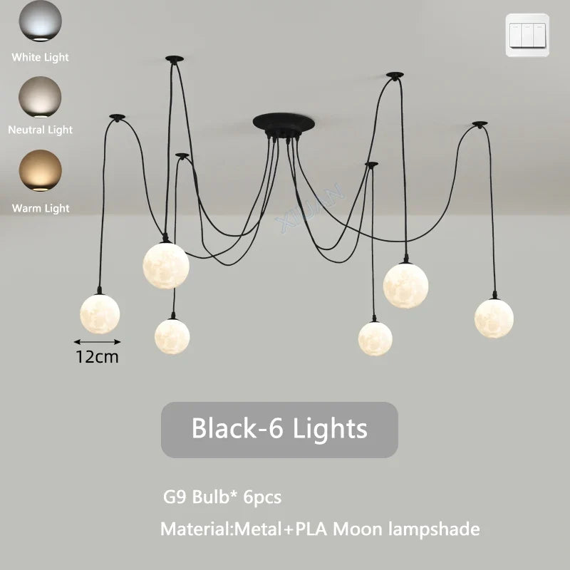 lustre multi lumières suspendues style nordique pour commerces