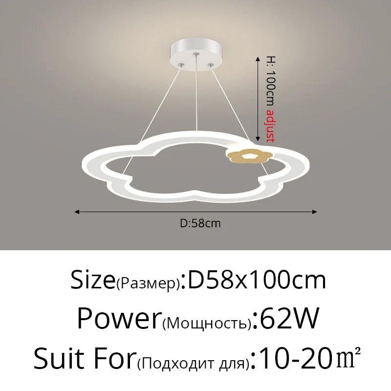 plafonnier led suspendu planète intelligente design minimaliste protection yeux enfant