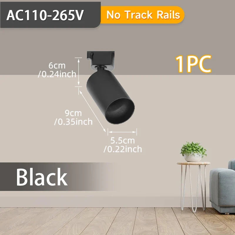 spot led sur rail pour éclairage intérieur et décoration