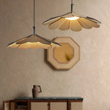 suspension en bois japonais style pétale pour intérieur chaleureux