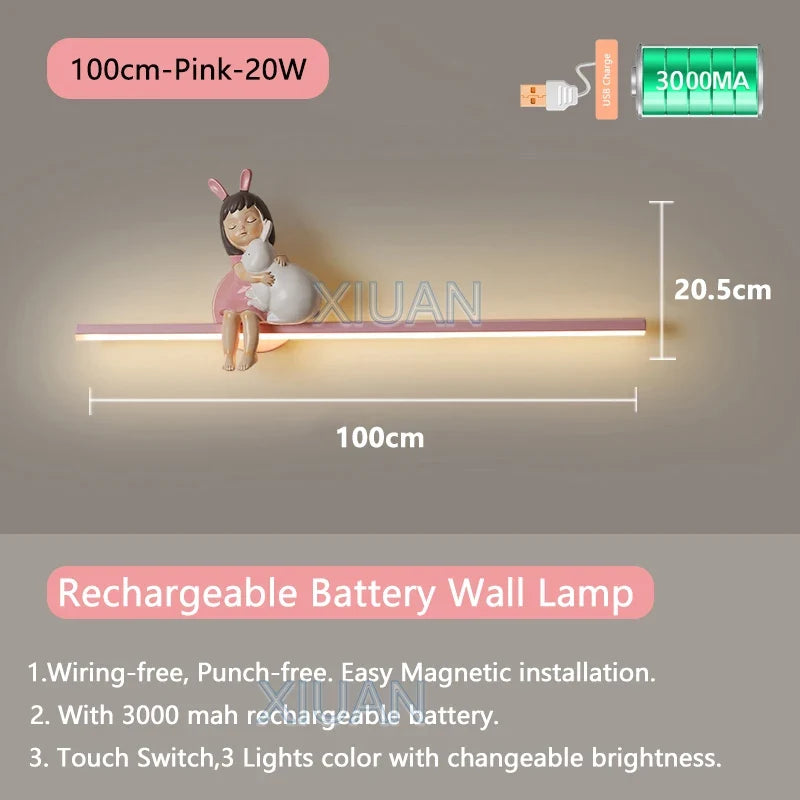 applique murale en forme de lapin pour décoration enfant