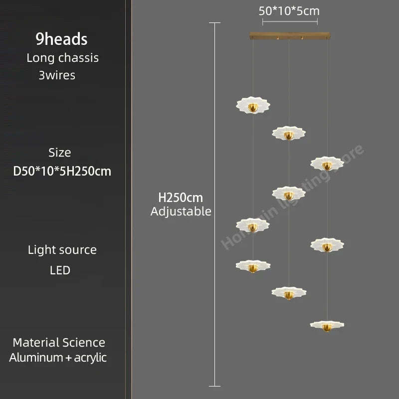 lustre moderne à led pour espaces intérieurs élégants et contemporains