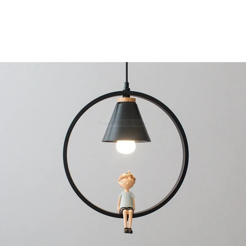 suspension modernes nordiques avec suspension oiseau led