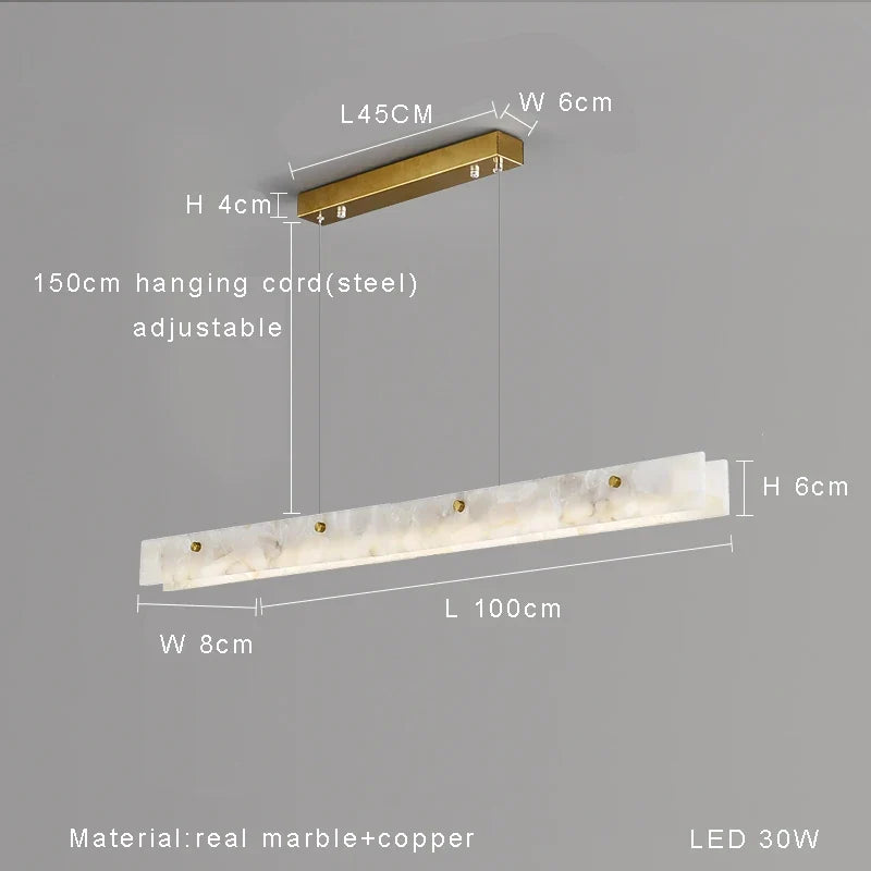 lustre moderne en marbre noir pour décoration intérieure élégante