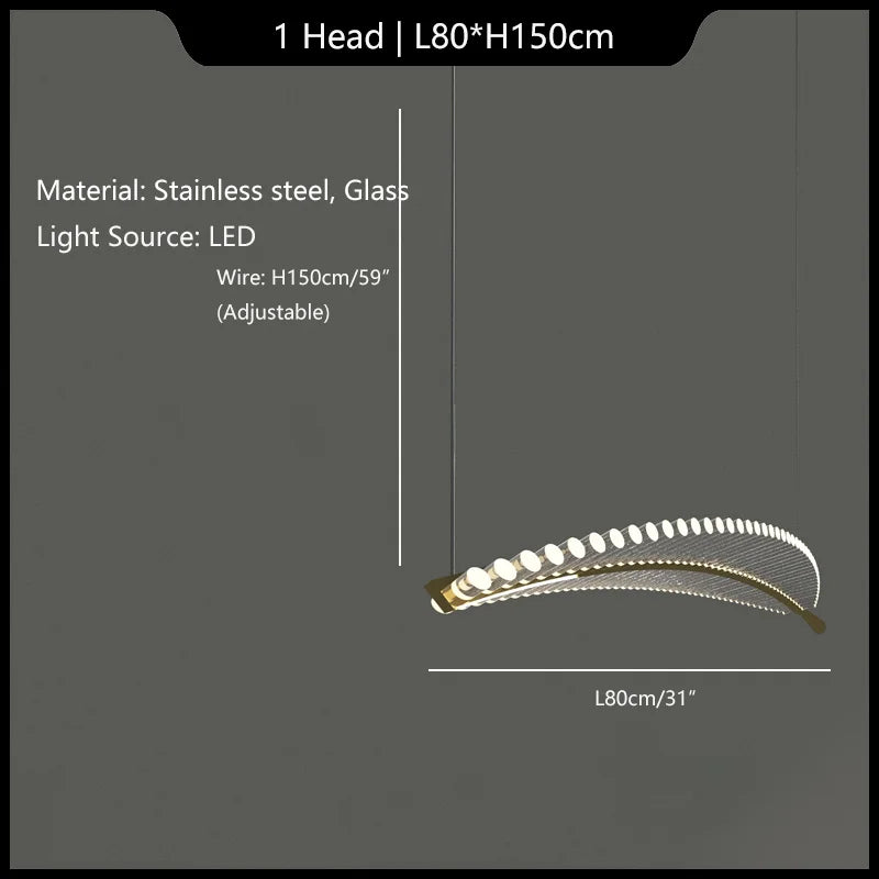 lustre suspendu en verre design pour intérieur élégant