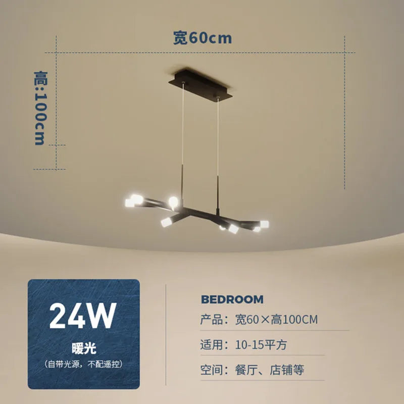 lustre moderne à LED pour décoration intérieure nordique