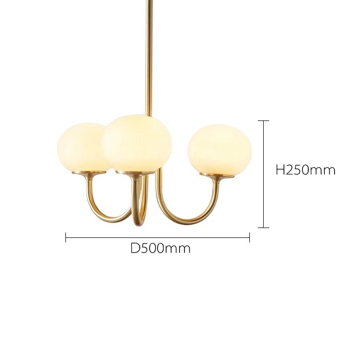 Lustre design doré nordique Simple