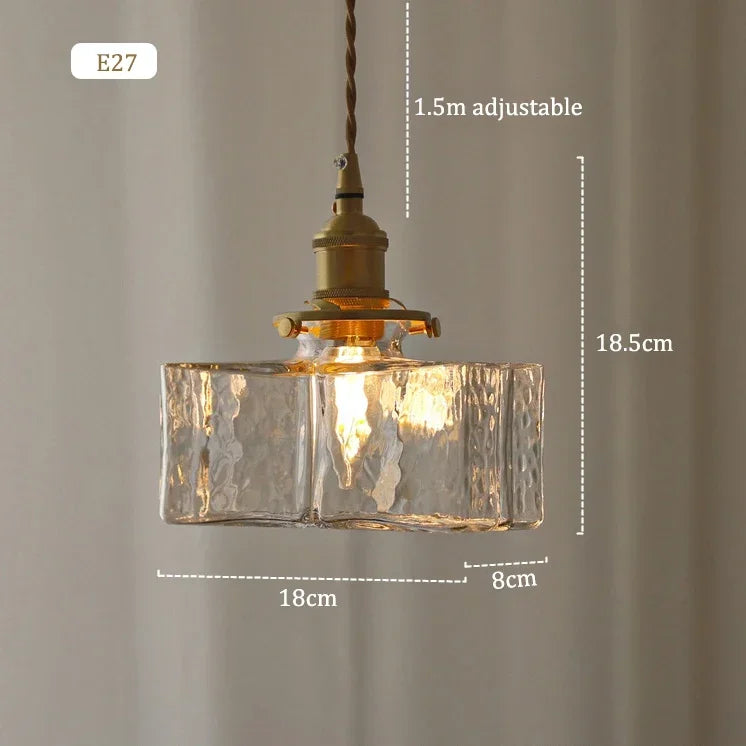 suspension rétro en verre lampe à led créative pour éclairage vintage