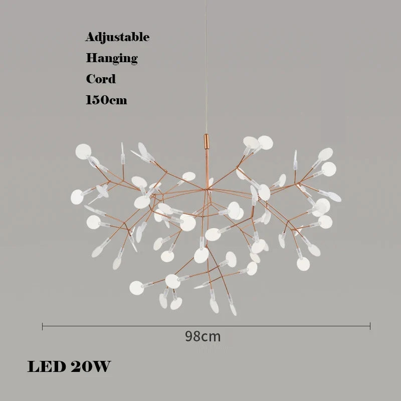 lustre LED créatif en acier inoxydable et acrylique pour décoration intérieure