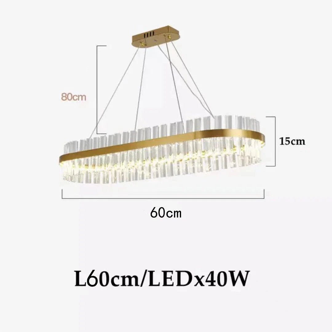 lustre led moderne en cristal pour un éclairage élégant
