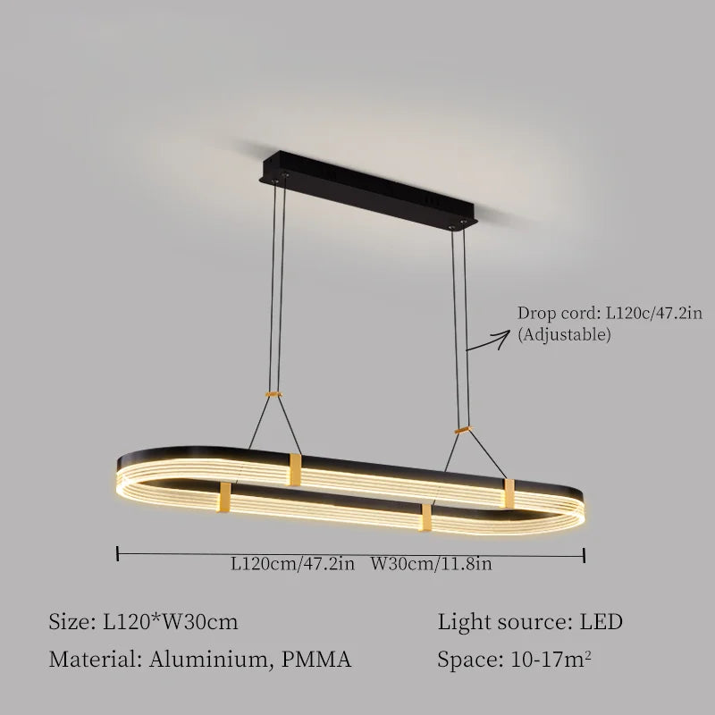 suspension moderne en led pour décoration intérieure élégante