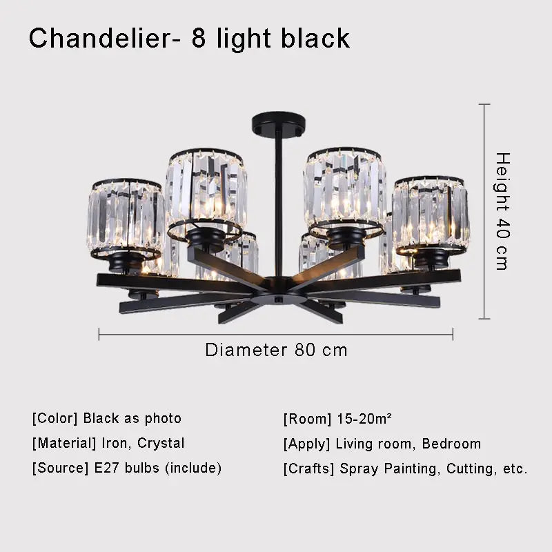 lustre en cristal moderne pour un éclairage intérieur élégant