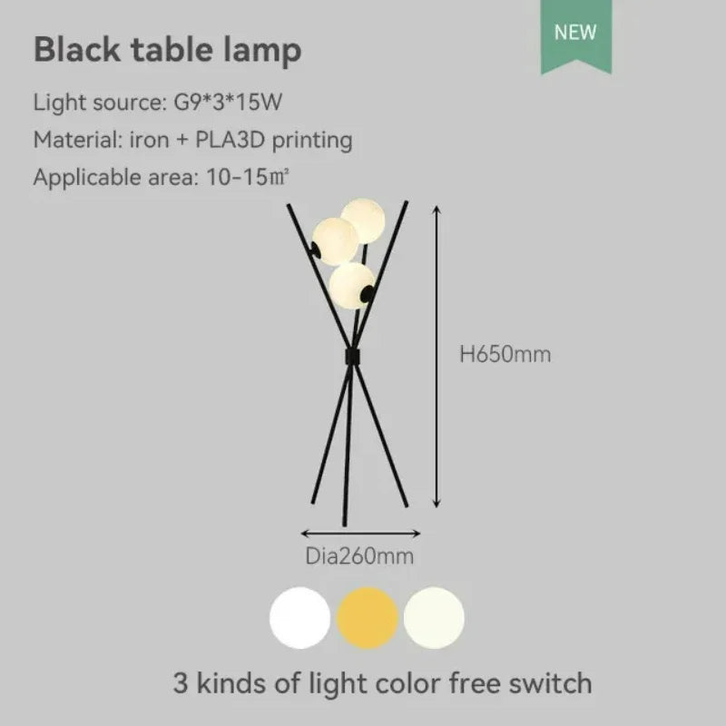 Lampadaire LED lune boule de verre