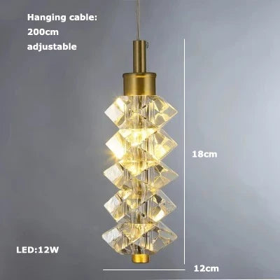 suspension art déco cristal luminaire élégant pour intérieur moderne