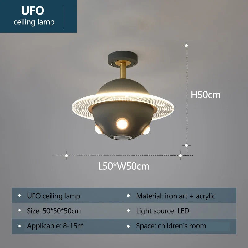 plafonnier led créatif astronaute pour chambre d'enfant nouvelle collection