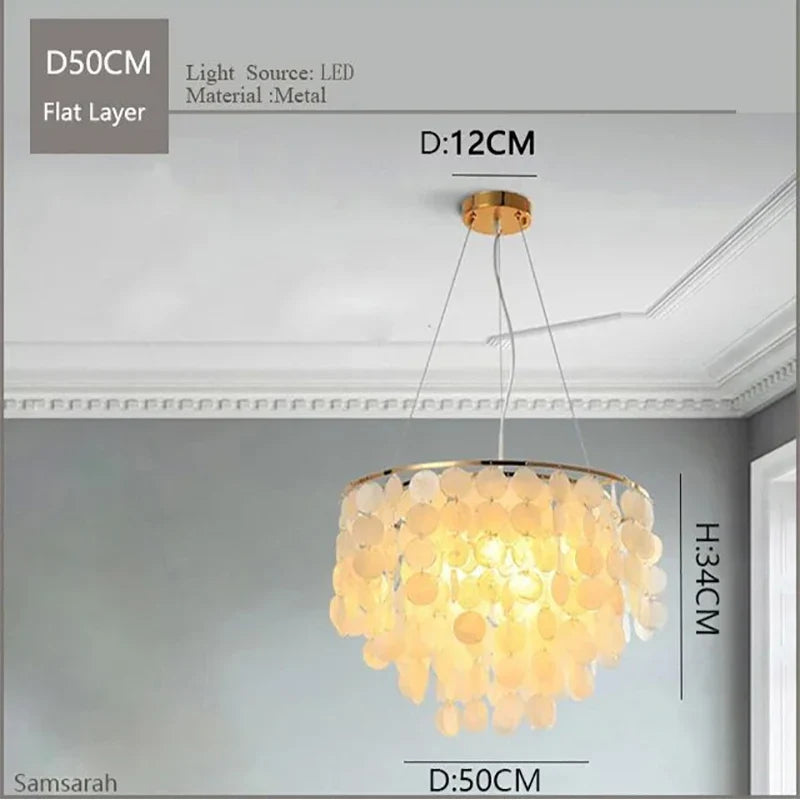suspension en métal doré pour intérieur élégant