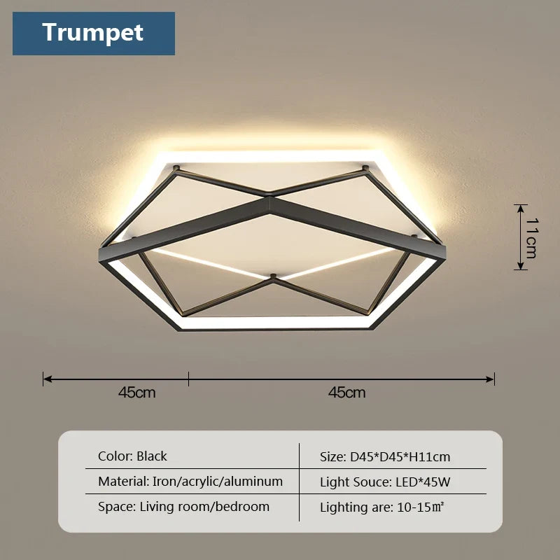 lampe de suspension led moderne carrée ronde industrielle