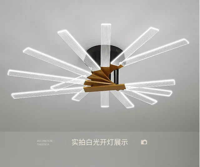 lustre acrylique dimmable moderne pour décoration intérieure élégante