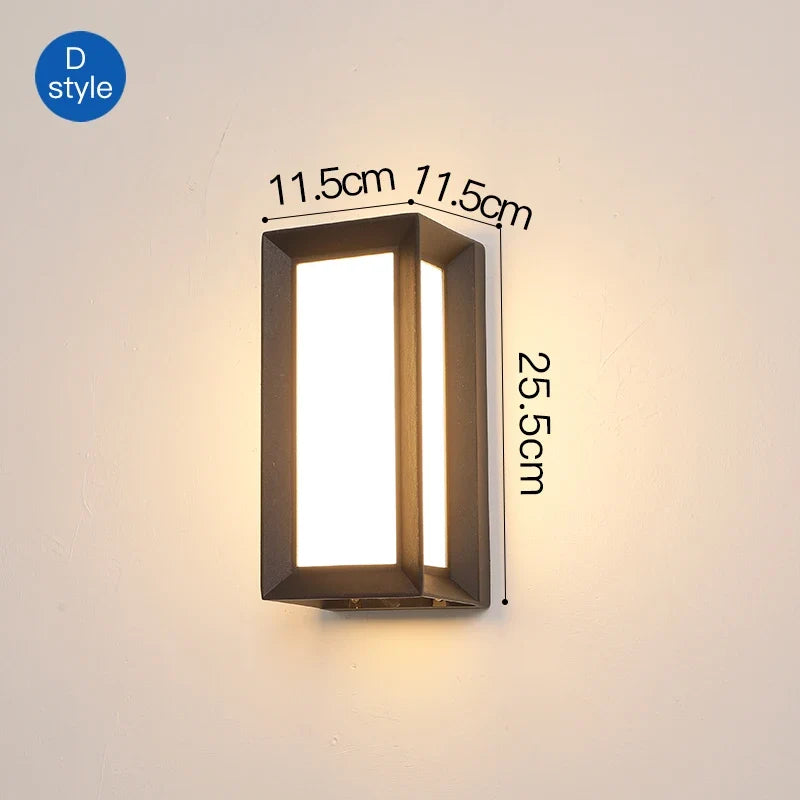 Applique murale extérieure Led moderne Ip65 étanche porche balcon jardin extérieur applique lumières Villa terrasse maison luminaires