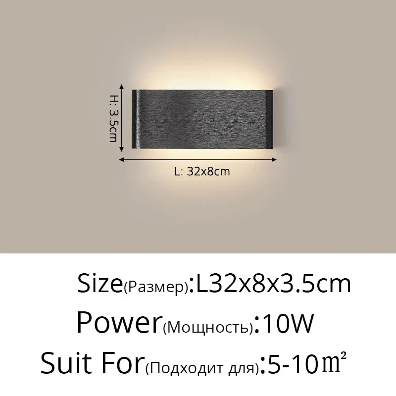 lampe de chevet led carrée en aluminium pour hôtel