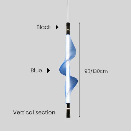 suspension design nordique tube lumineux pour intérieur décoratif