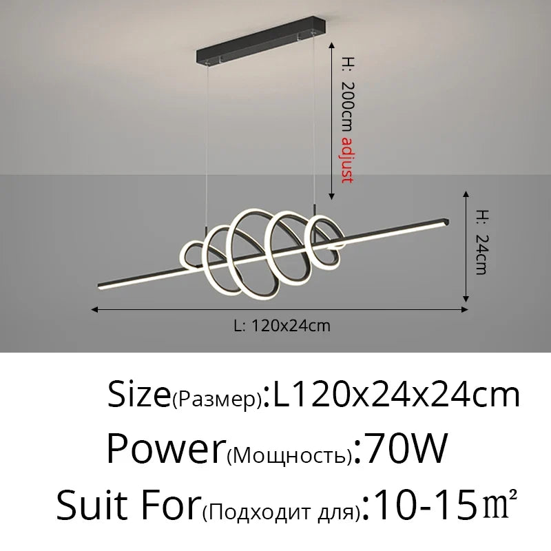 lustre moderne en led pour un éclairage élégant intérieur