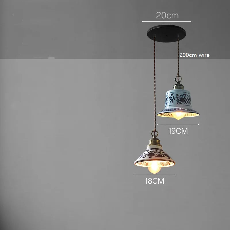 Suspension led en céramique moderne simple