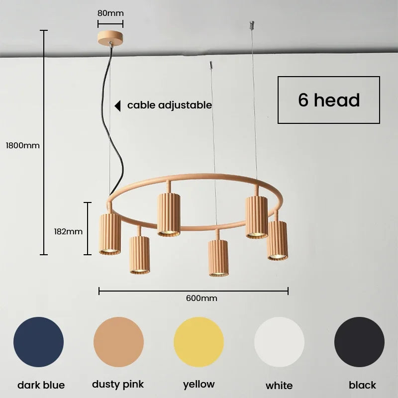 lustre nordique moderne suspendu direction réglable pour éclairage intérieur