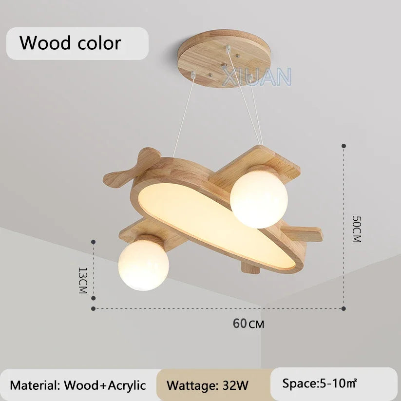 suspension en bois avion pour chambre d enfants
