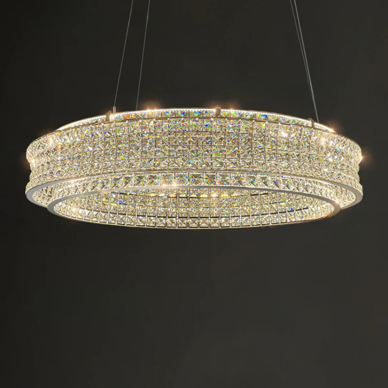 lustre de luxe en cristal pour restaurant bar et hôtel intérieur